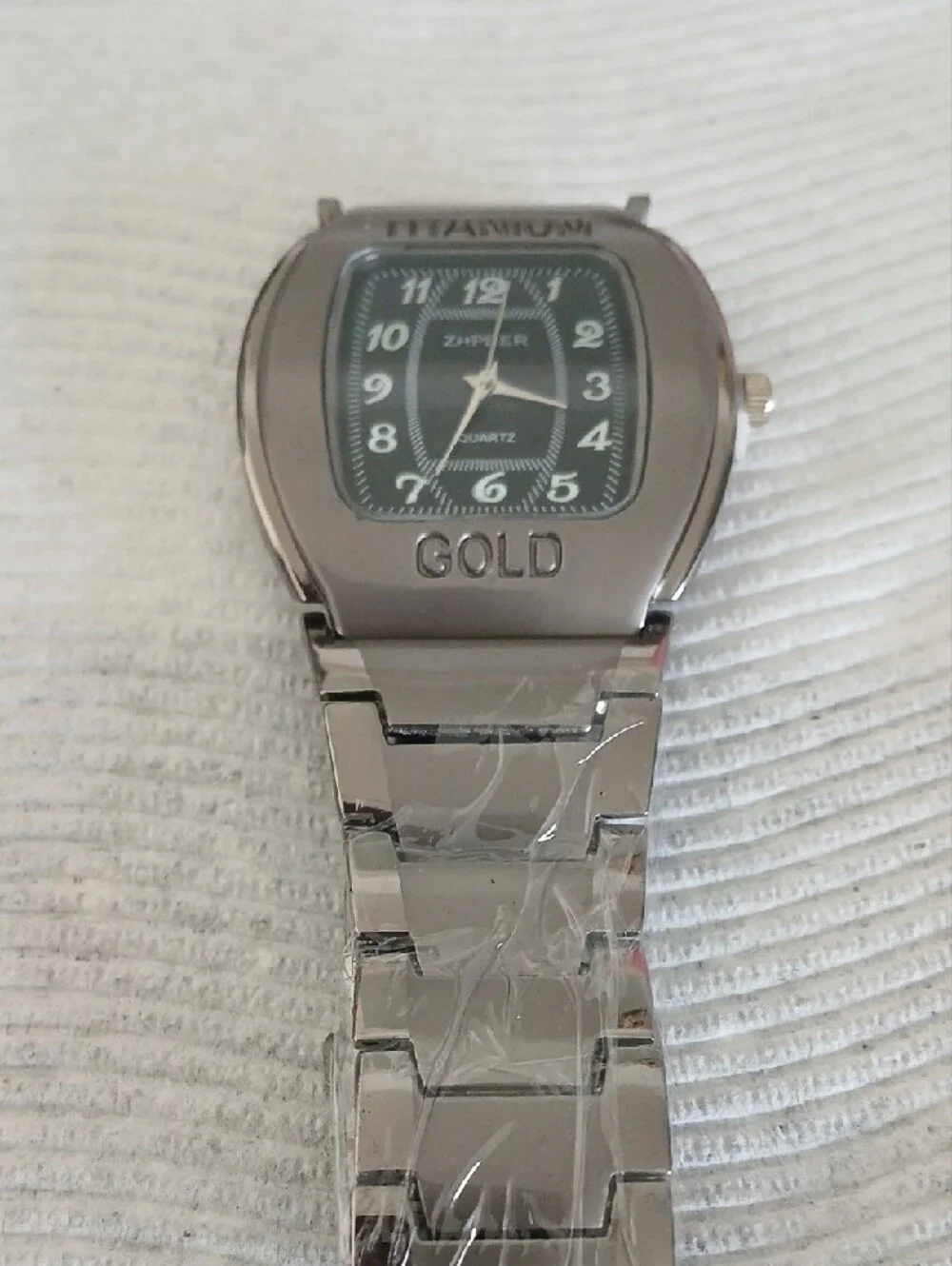Gold Stainless Steel Analog Watch - Silver Tone